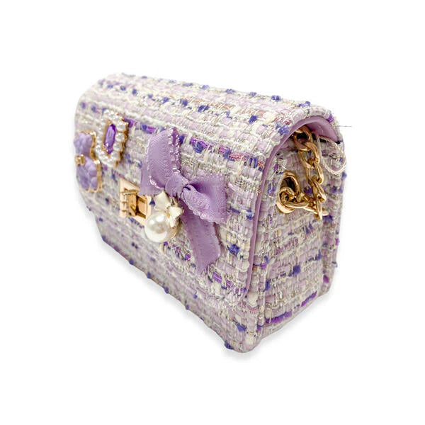 Teddy & Bow Tweed Purse