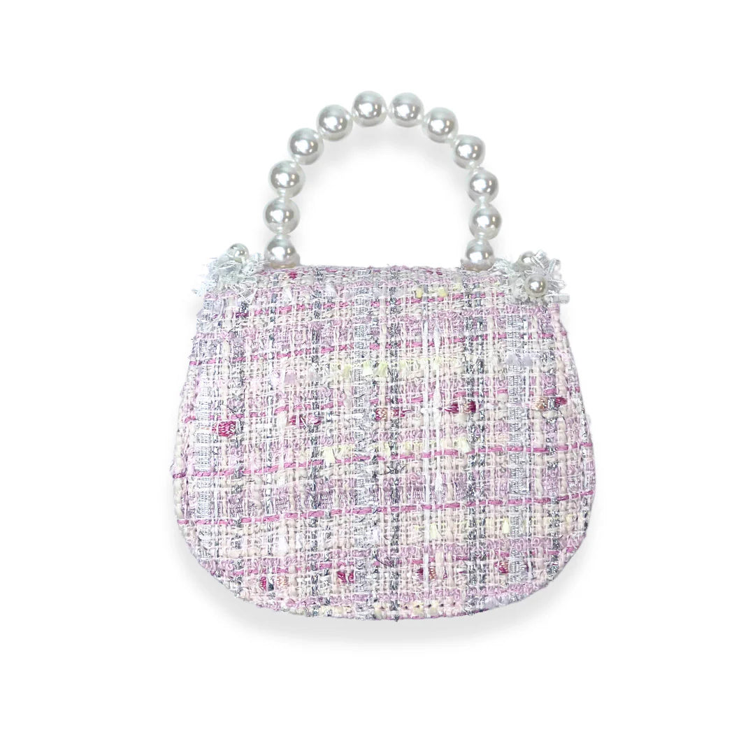 Floral Decor Tweed Purse