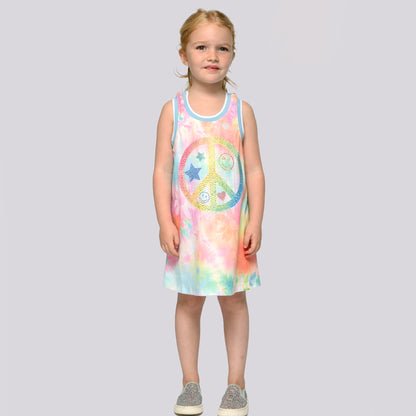 A Line Dress w Peace Sign