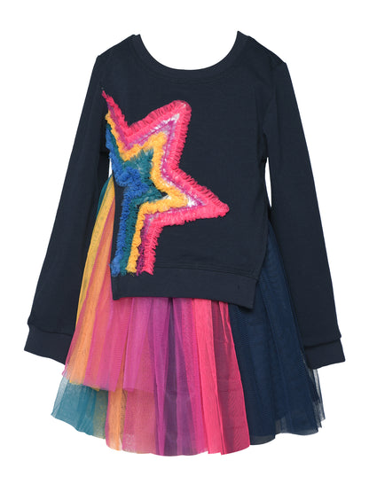 Twofer Dress & Tutu Mesh Skirt