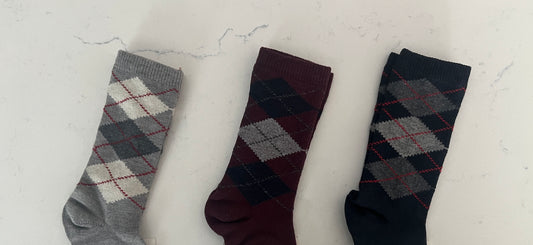 Meia Pata Knee socks w Lozenges - Boys’ Dress Socks & Boutique Accessories