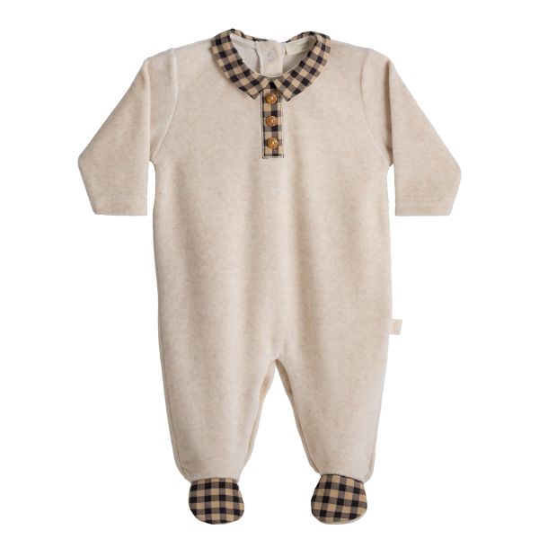 Camel Velour Footie 2pc