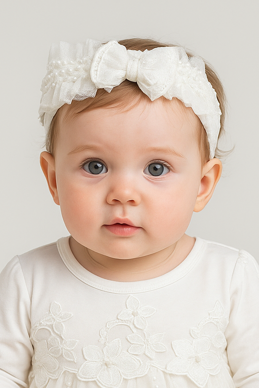 boutique baby lace romper Expressions Boutique NY, white lace christening outfit, infant baptism romper with headband, floral embroidered baby outfit, heirloom cotton lace baby girl romper