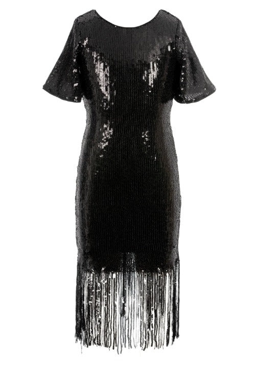 Black Sequin Dress