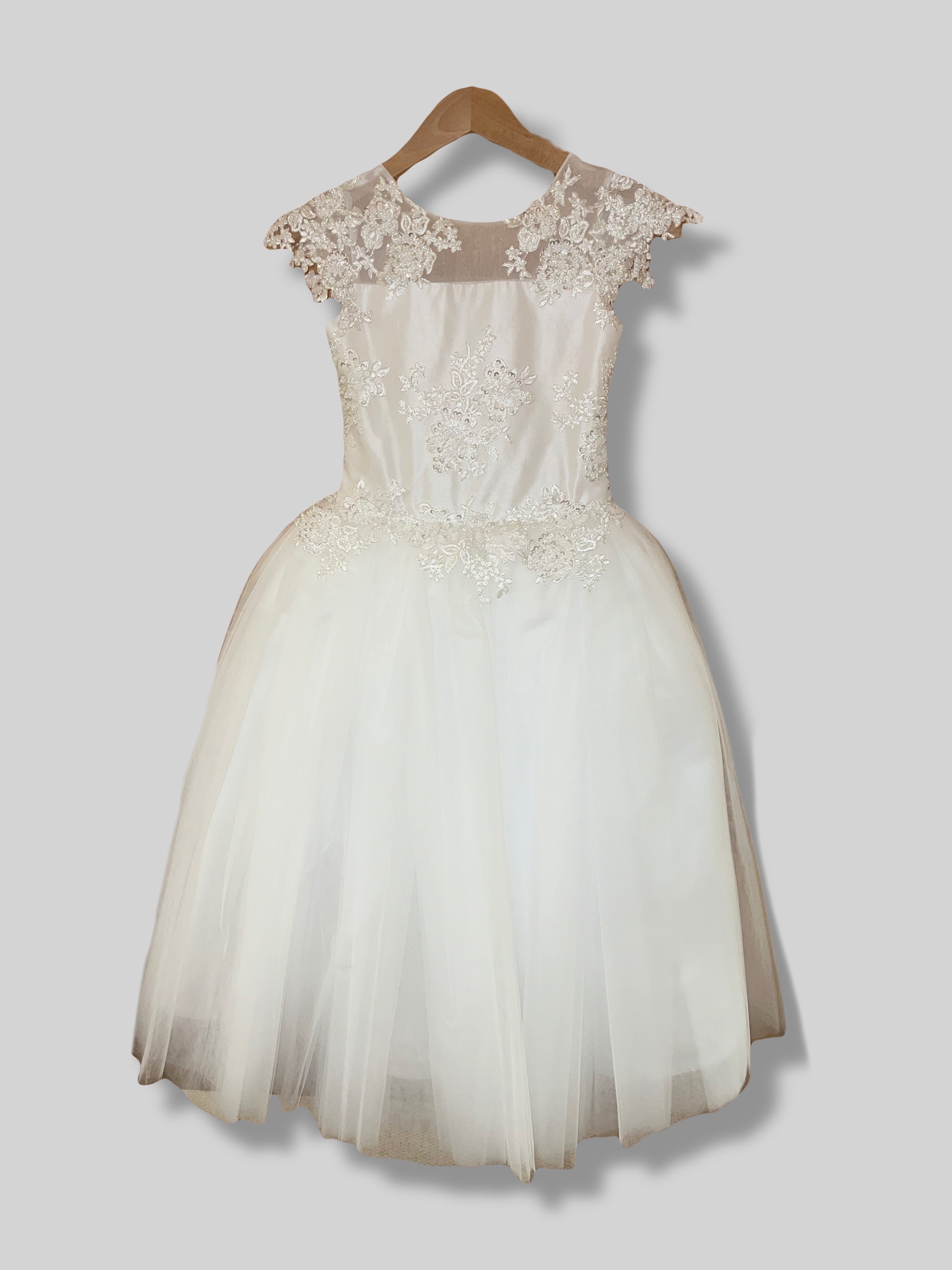 Silk with Lace Overlay Bodice Dress