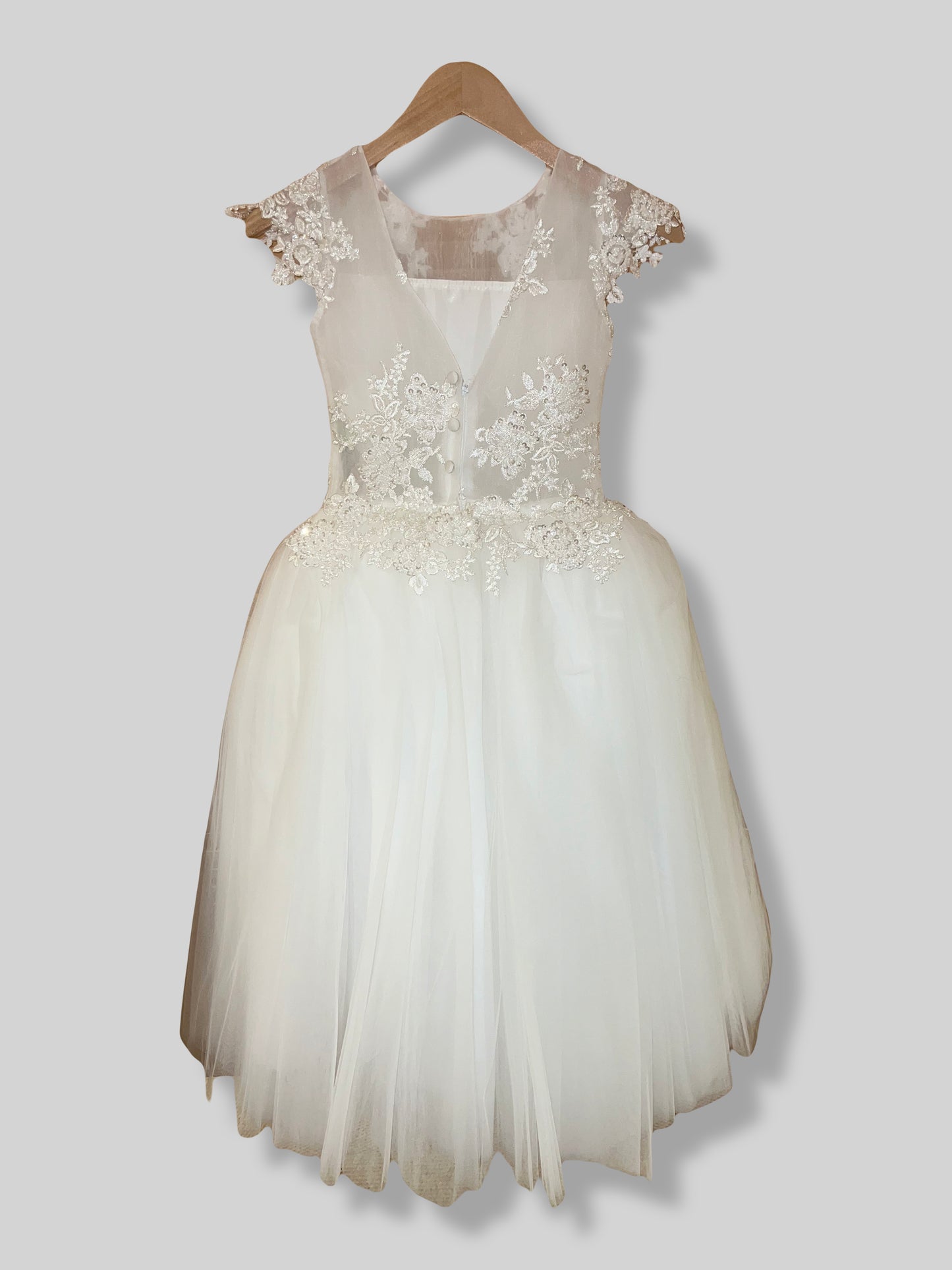 Silk with Lace Overlay Bodice Dress