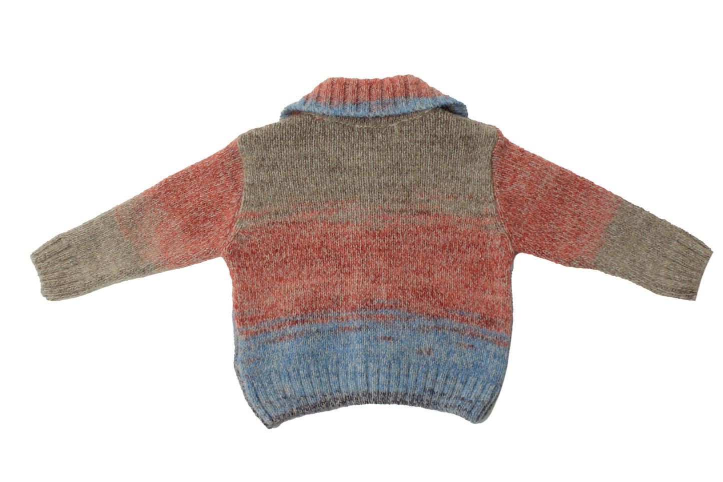 Light Blue/Navy Multi Color Cardigan Sweater