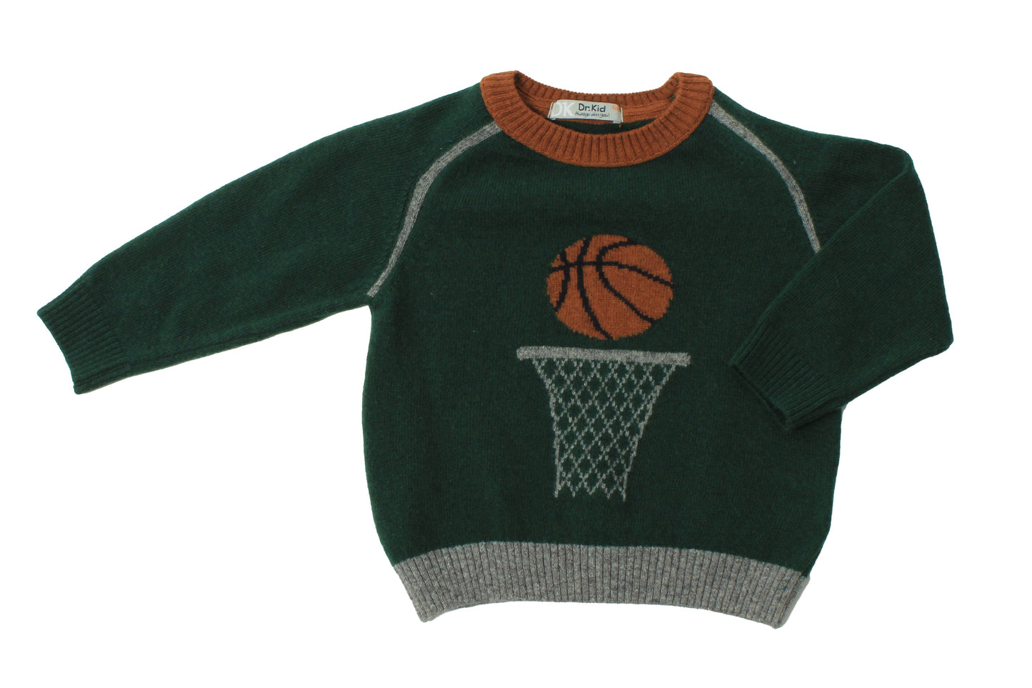 2pc Green Basketball Sweater & Brown Pants