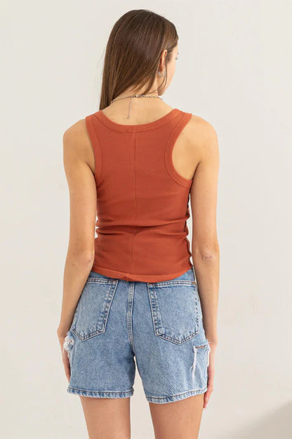 Fitted Ribbed Tank Top