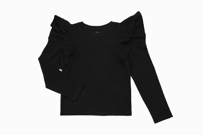 Fleece Ruffled Top