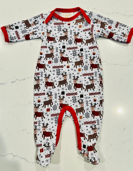 Haute Baby White Holiday Boy footy