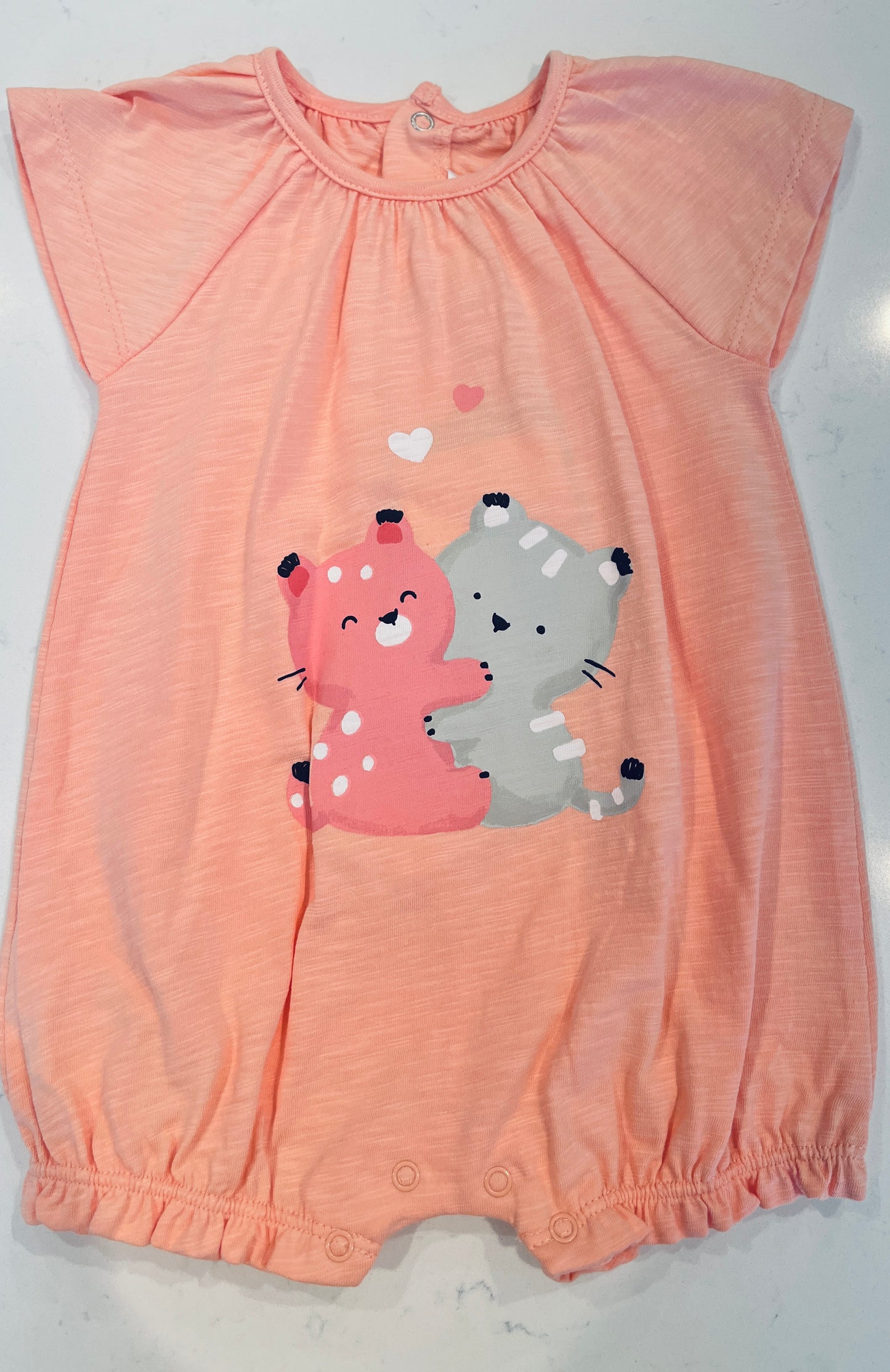 Apricot w Teddy Bear Romper