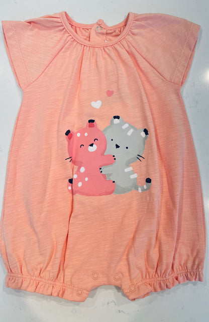 Apricot w Teddy Bear Romper