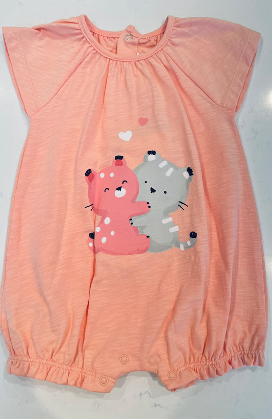 Apricot w Teddy Bear Romper