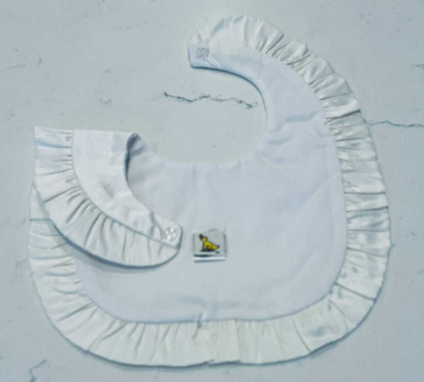 L’Pety Canar GB700 White Silk Baby Bib