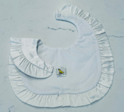L’Pety Canar GB700 White Silk Baby Bib
