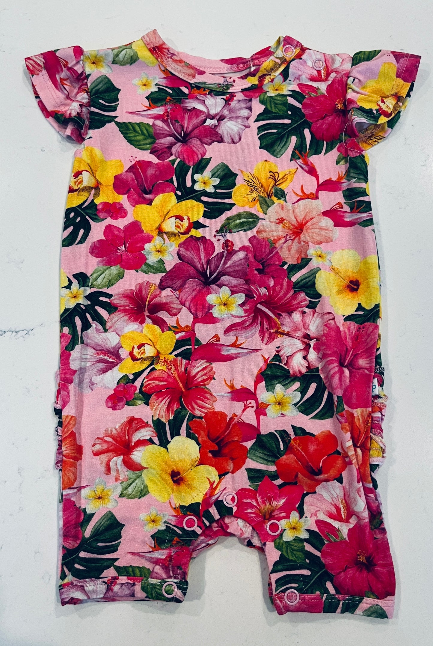 Malana Ruffled Cap sleeve Short Romper