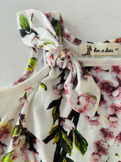 Cherry Blossom Tank Top with Knot Detail on Strap