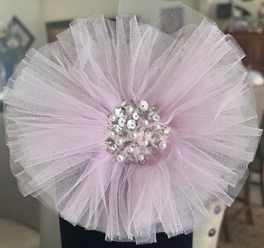 Ooh La La Girls’ Purple Tulle Hair  - Lilac Tulle Headband