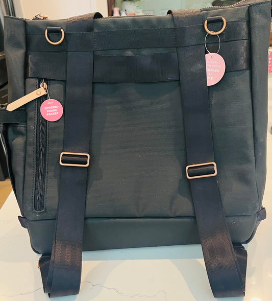 Petunia Pickle Bottom Pivot Graphite and Black Diaper Backpack