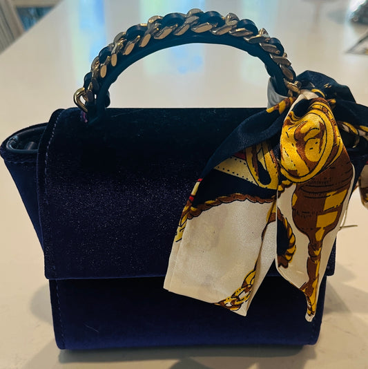 Doe a Dear Purple Velvet Purse w Scarf