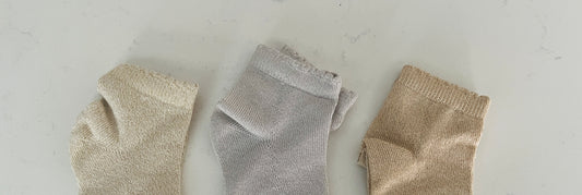 Lurex Peaked Short Socks