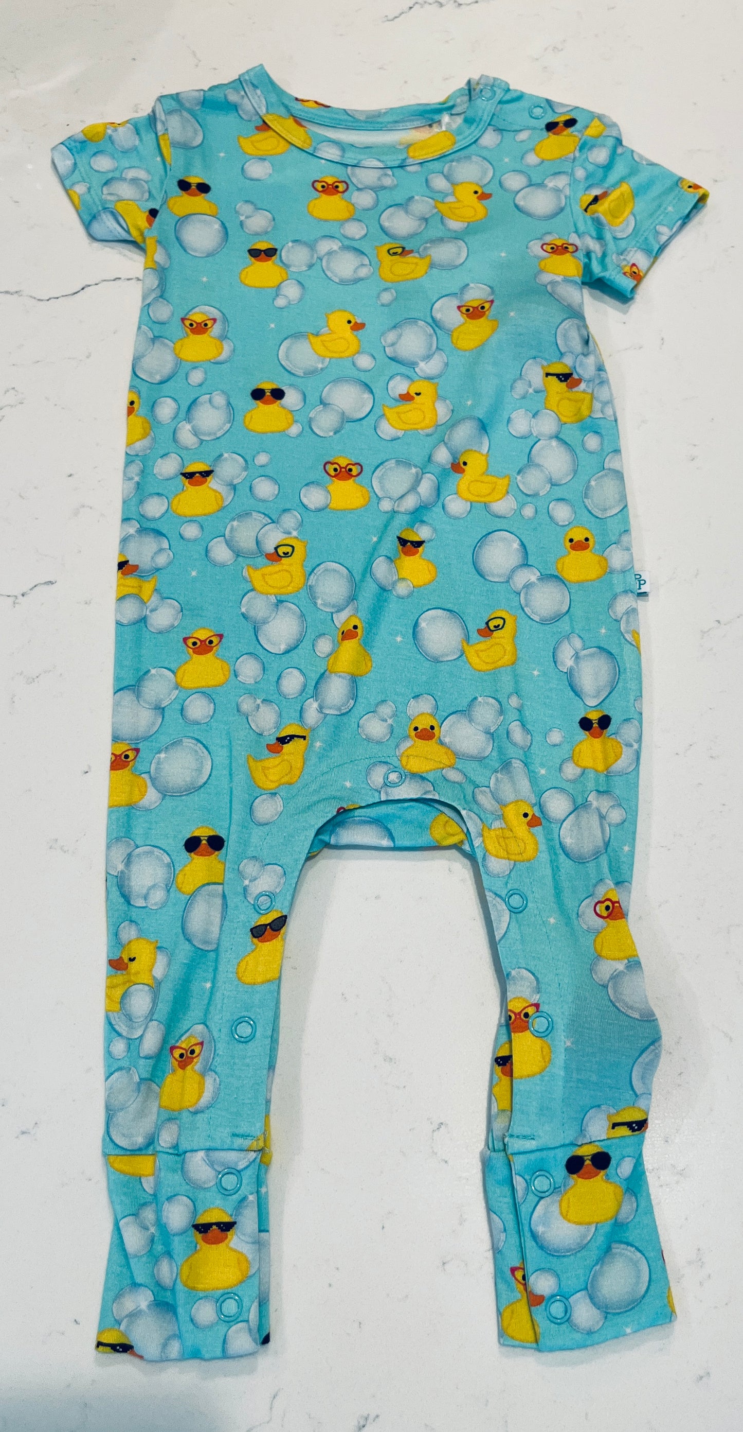 Posh Peanut Ducky Short Sleeve Baby Romper