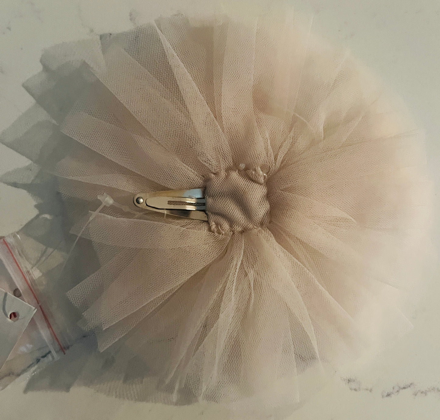 Blush Tulle Hair Clip