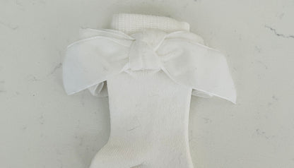 Meia Pata Knee High Socks with Knot Velvet Bow | Girls’ Dress Socks & Boutique Accessories