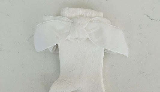 Meia Pata Knee High Socks with Knot Velvet Bow | Girls’ Dress Socks & Boutique Accessories