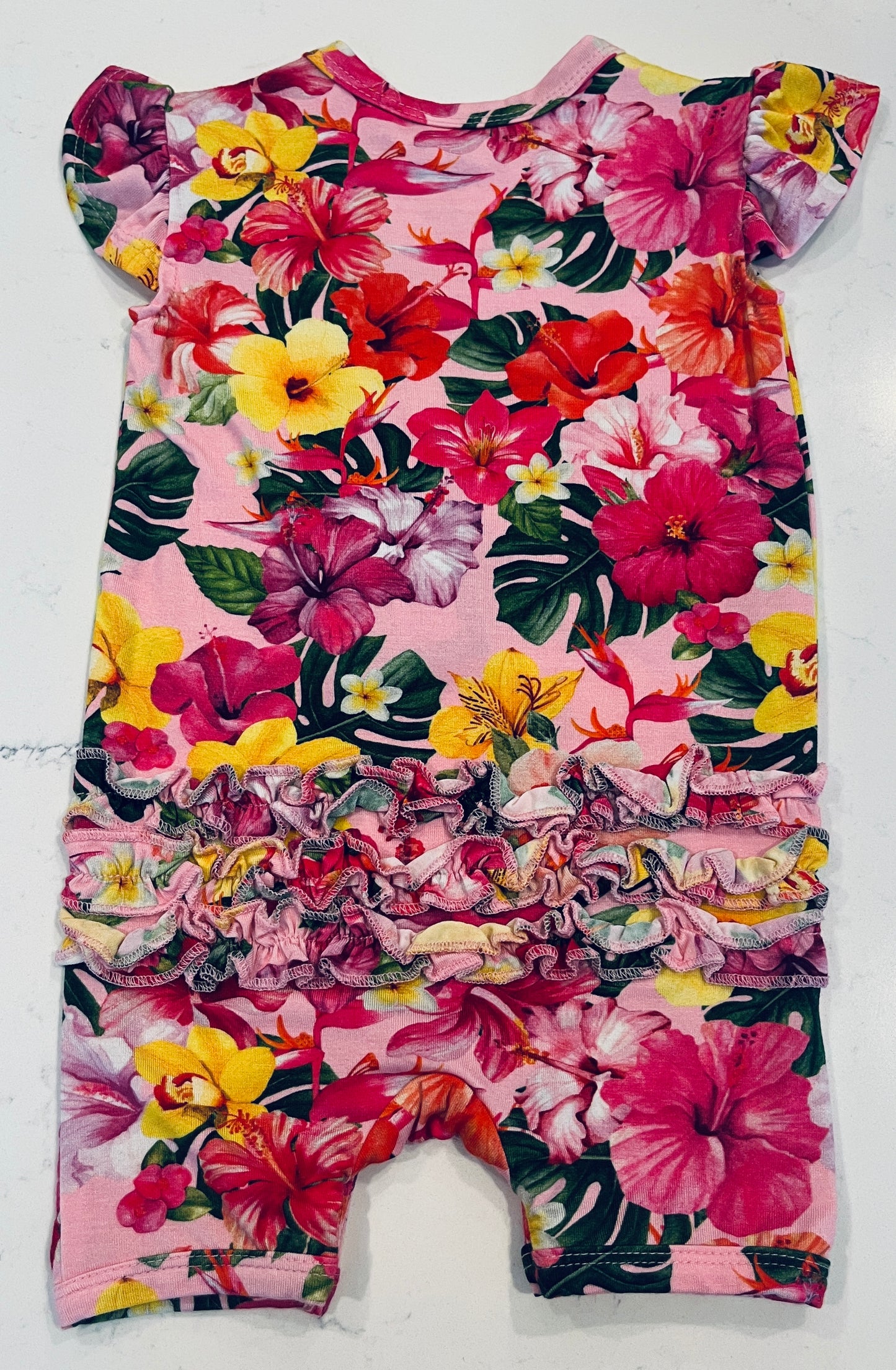 Malana Ruffled Cap sleeve Short Romper