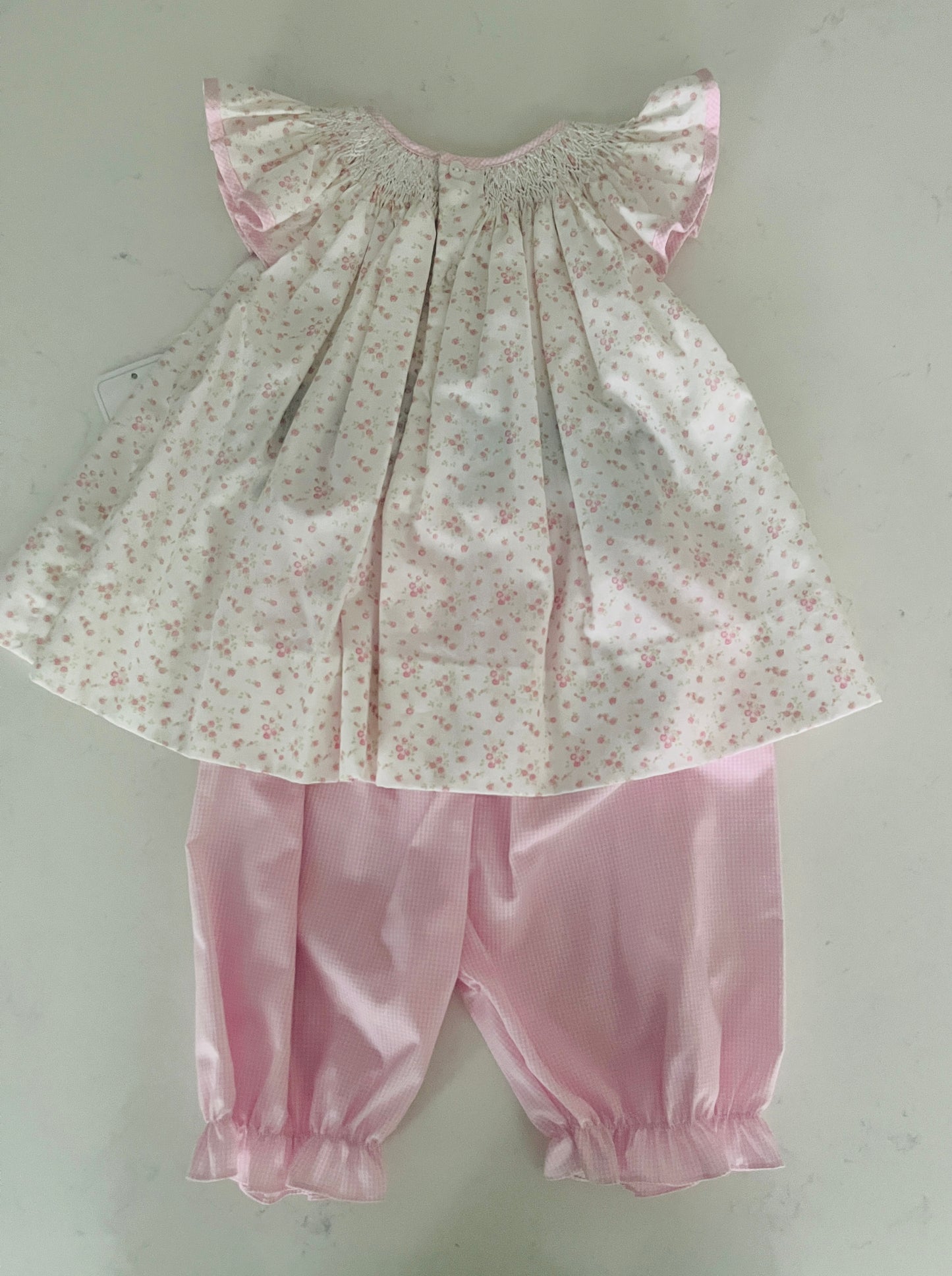 2pc Lt Pink Smock Top w Pink Pant
