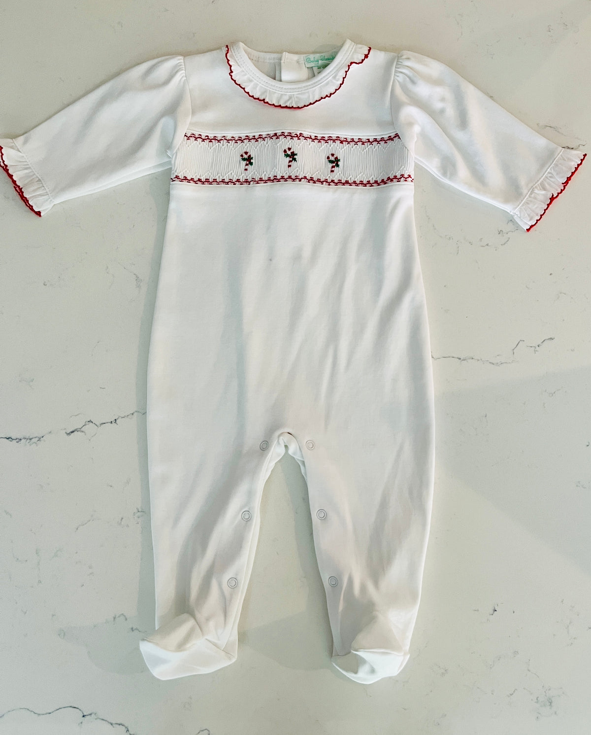 Baby Threads Candy Cane Footie - Baby Christmas & Holiday One-Piece Pajamas