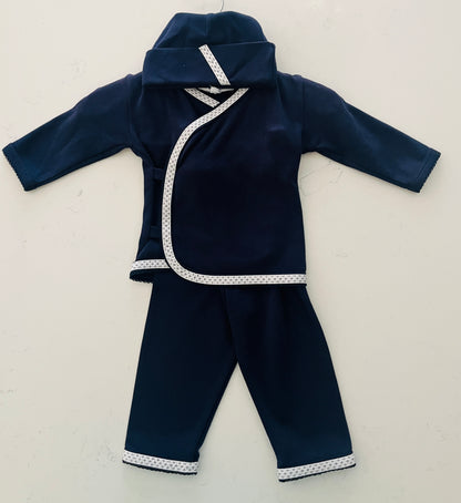 Sippy’s Babes 3-Piece Navy Baby Set with Beige Trim – Style 57