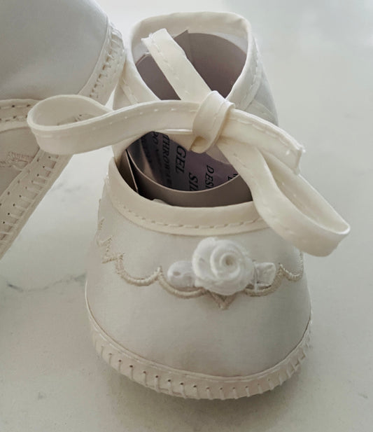 Little Things Mean a Lot Girls’ Silk Shoes with Tie Laces