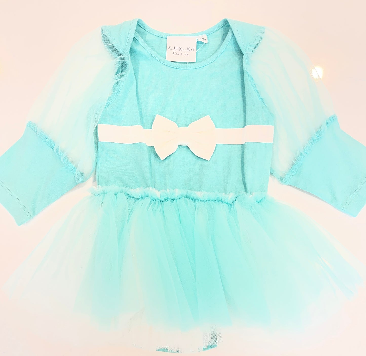 Tiffany Blue Bow Onesie