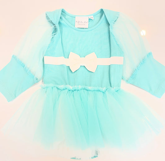 Tiffany Blue Bow Onesie