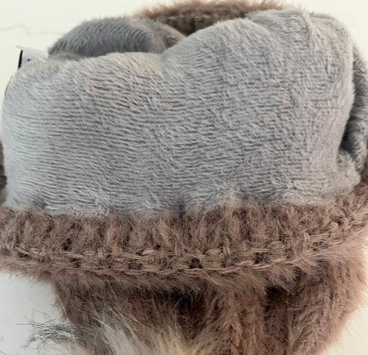 Grey Taupe Winter Hat - Women’s Cozy Cold Weather Hat