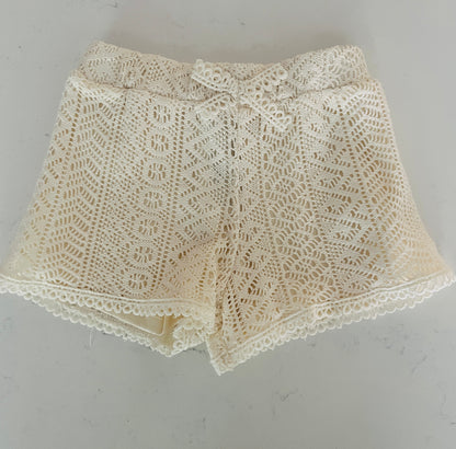 2pc Beige Knit w cotton Short Set