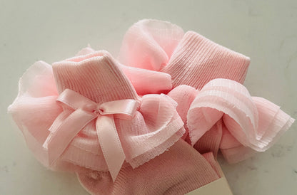 Shortec Socks With Ruffle Ribbon Cuff