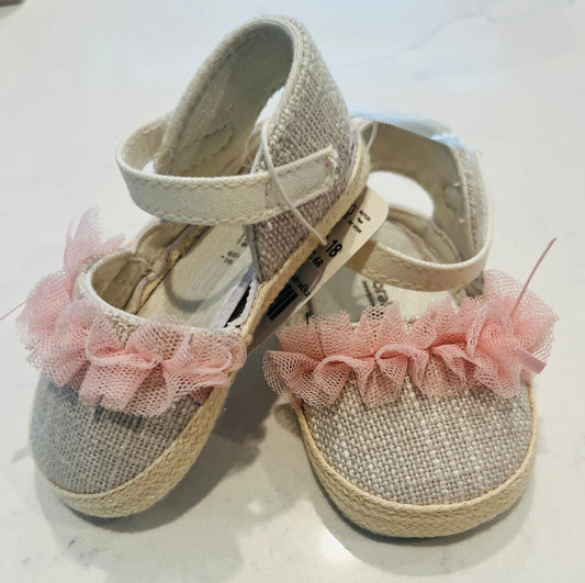 Mayoral Linen and Blush Baby Espadrilles