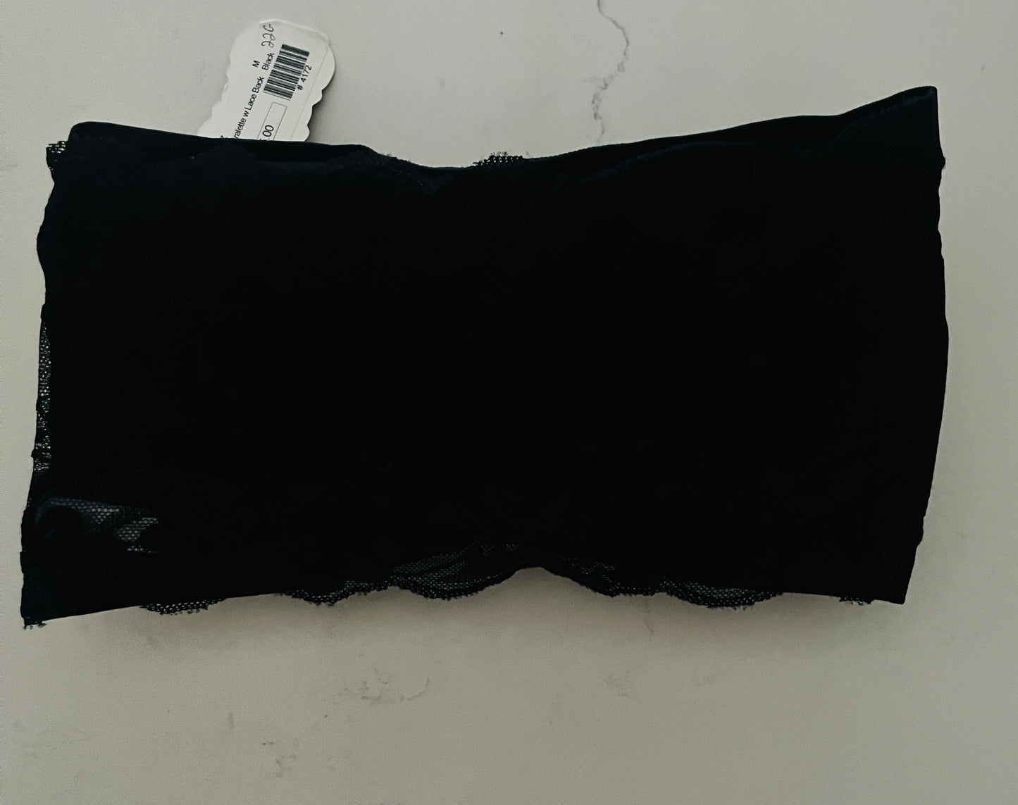 Suzette Black or White Padded Bralette with Lace Back