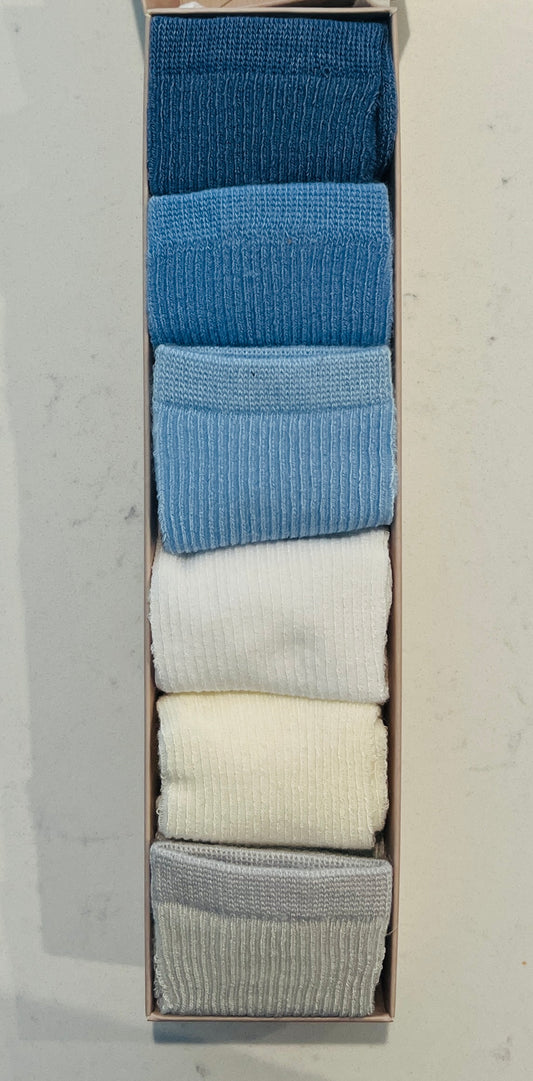 Mayoral Light Blue 6-Pack Baby Socks