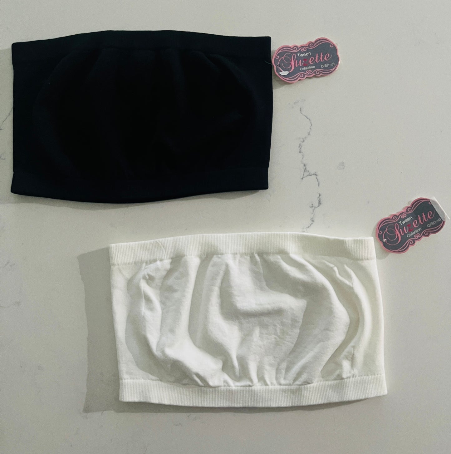 Suzette Tween Solid Bandeau Black or White
