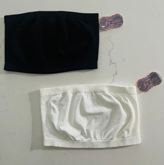 Suzette Tween Solid Bandeau Black or White
