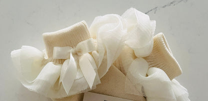 Shortec Socks With Ruffle Ribbon Cuff