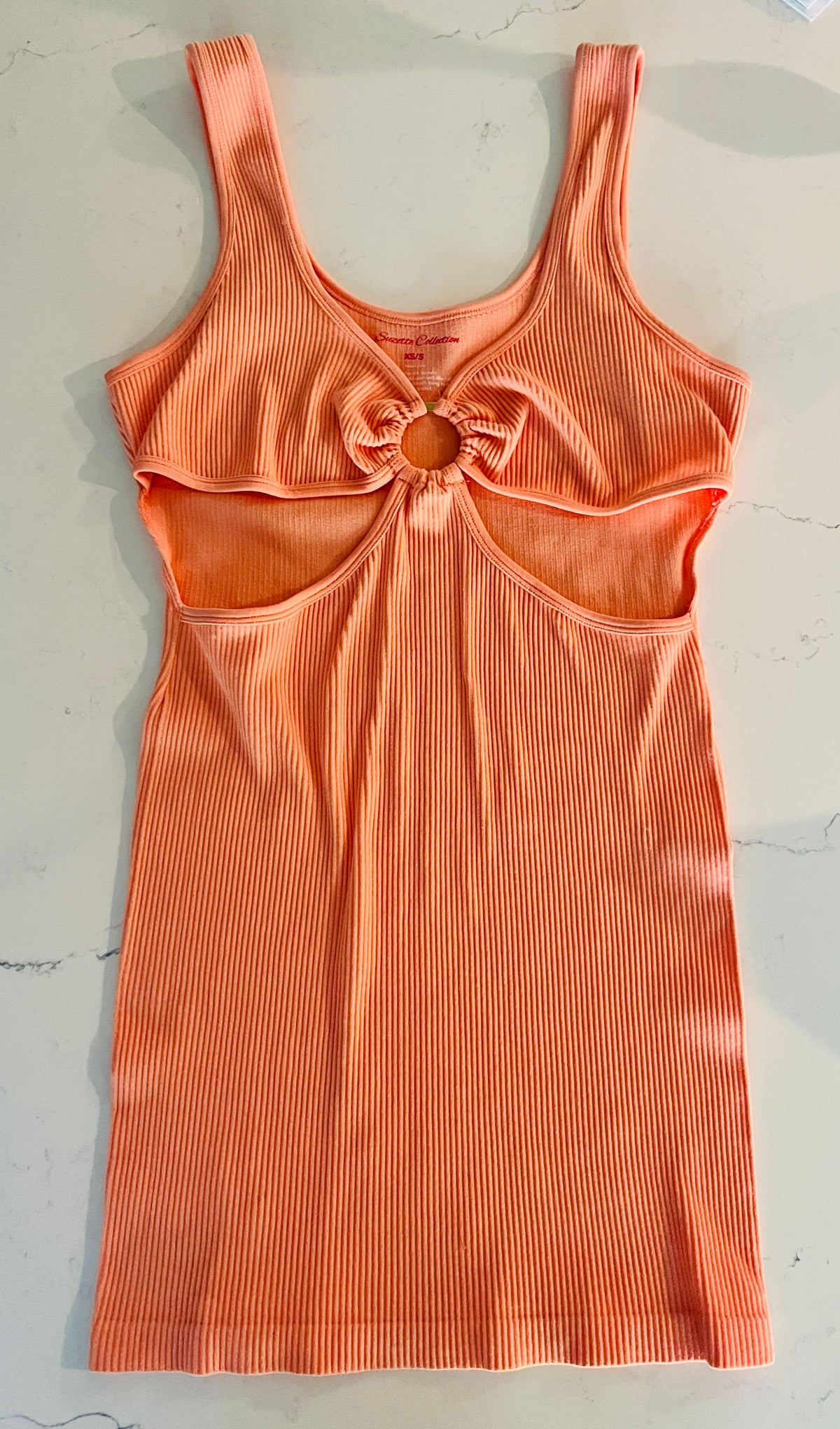 Suzette Collection Peach Seamless O-Ring Front Dress - Women’s Stylish Boutique Dress