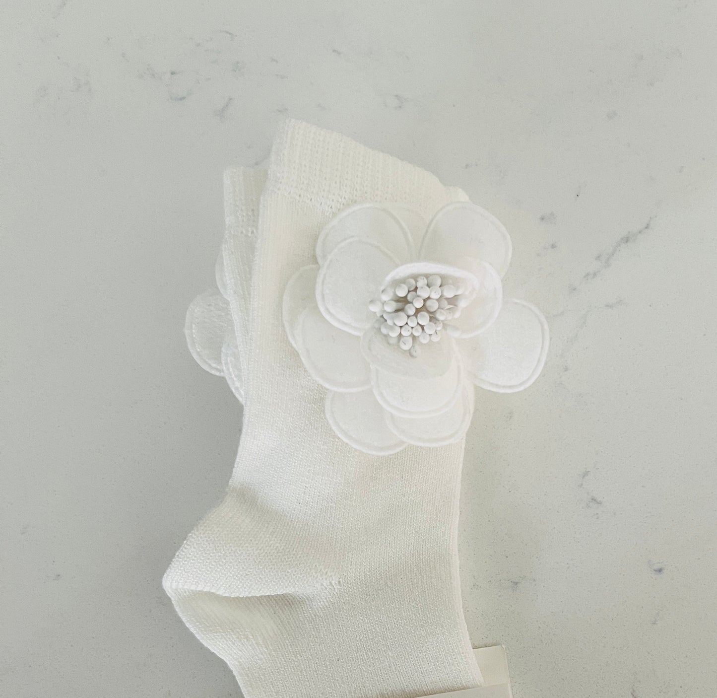 Meia Pata Knee Socks with Winter Flower