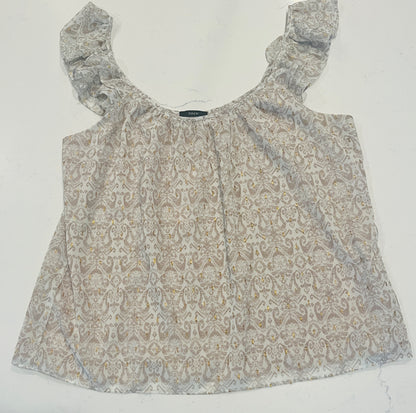 Beige Ruffle Sleeve Top