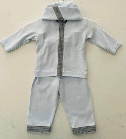 Sippy's Babes 3-Piece Blue Baby Set with Grey Trim – Style 31